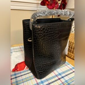 Rachel Zoe AOTA Elena Crossbody Black Vegan Leather Bag